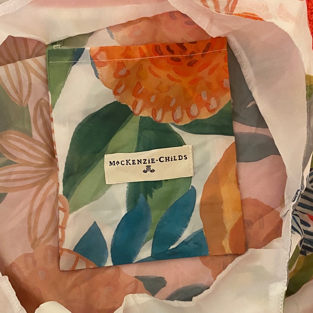 MacKenzie-Childs Floral Tote in Orange, Green & Yellow - Picture 2 of 3